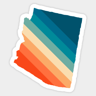 Arizona State Retro Map Sticker